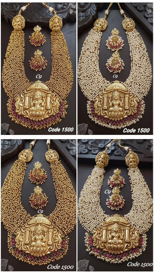Combo Jewellery Set With Moti Work